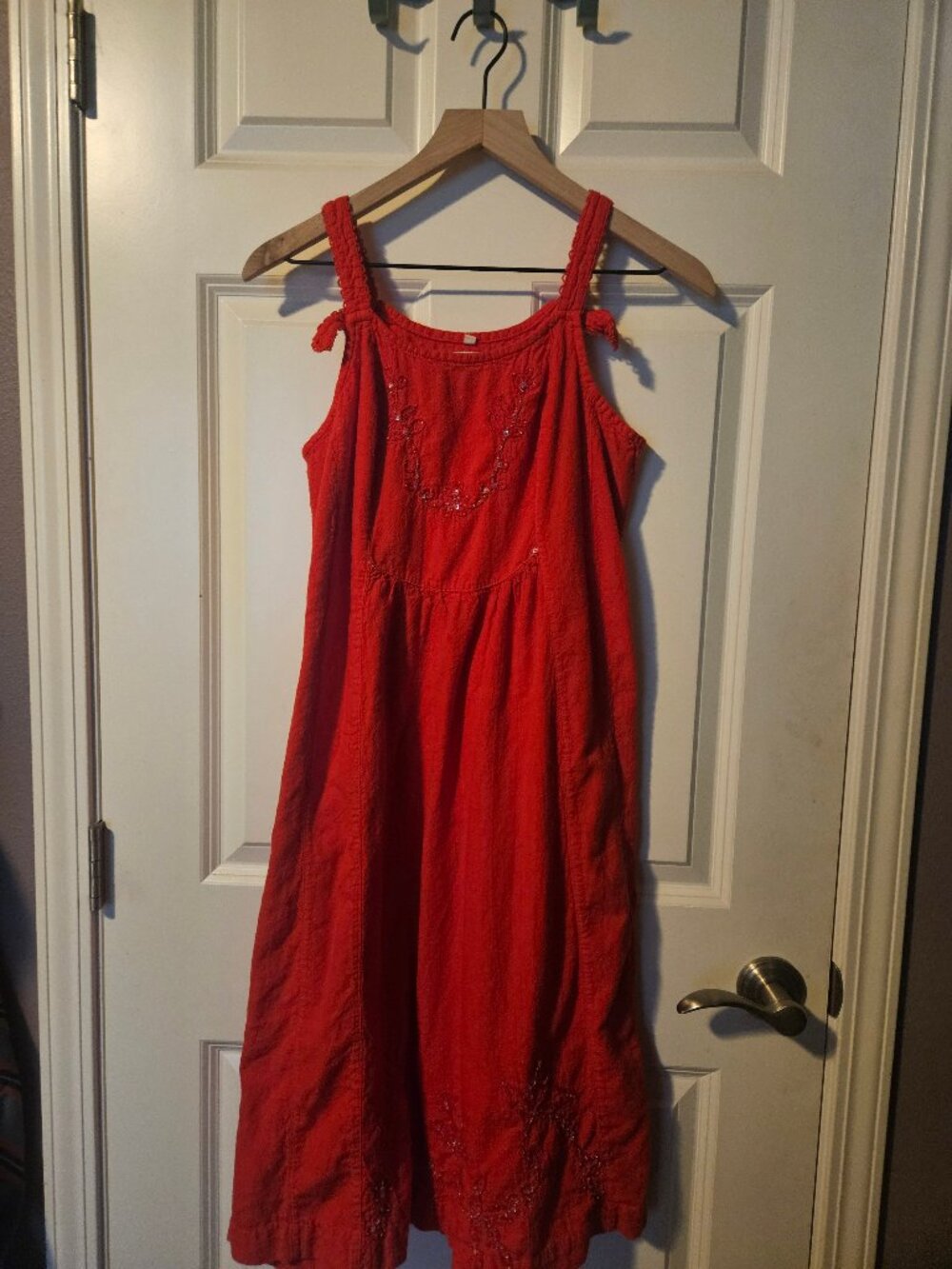 Vintage Red Cotton Dress